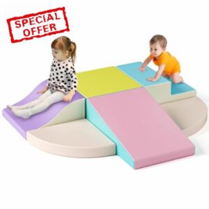 Climbing Toys for Toddlers Baby Toys 6 Foam Blocks Toddler Toys Soft Play Non-Slip Surface Toys for 1 Year Old Boys for Nurseries