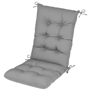 8cm Thick Tufted Waterproof Rattan Seat Pad with Ties for Garden & Patio Dining Chairs