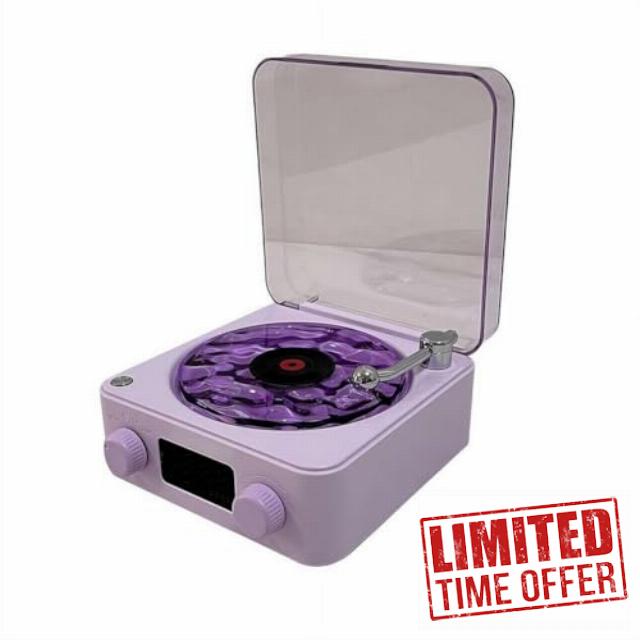 Vinyl Bluetooth Speaker with Adjustable Ambient Lights