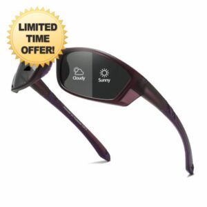 Myiaur Photochromic Running Sunglasses for Women Men Polarised UV400 Protection Lens with Wrap Around Frame for Cycling