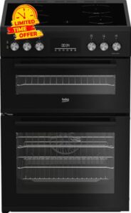 Beko AeroPerfect™ FTC6731K 60cm Wide Single Oven Electric Cooker with Ceramic Hob - Black - A Rated           [Energy Class A]