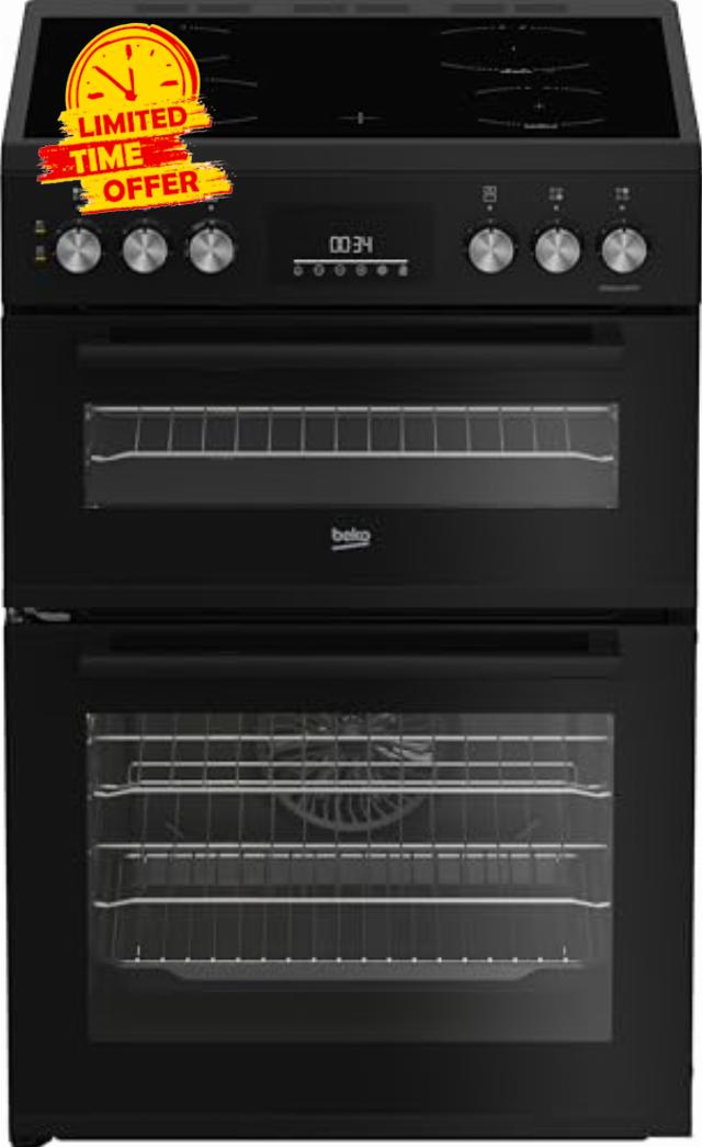 Beko AeroPerfect™ FTC6731K 60cm Wide Single Oven Electric Cooker with Ceramic Hob - Black - A Rated           [Energy Class A]