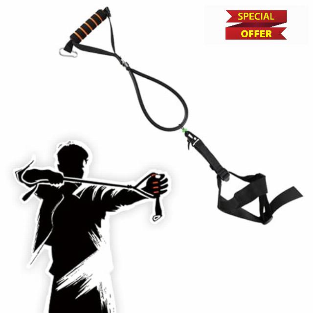 Archery Bow Trainer Rubber Simulate Real Draw Weight Archery Bow Training Aids Practice Archery Release Trainer Upgraded Version for Youth Adult Beginne