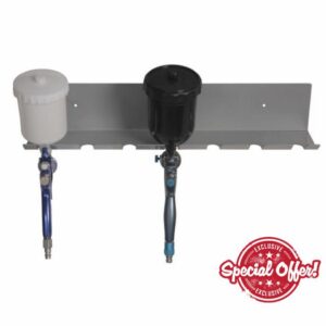 Fast Mover Tools Wall mounted gravity feed spray gun holder for 7 spray guns