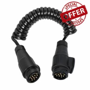 Tow Trailer Extension Cable Lead 13 Pin Connectors- 3 Meter Length