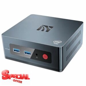 Mini PC Windows 10 Pro (8GB RAM/256GB SSD) - Intel Celeron J4205 Quad-Core Desktop Computer Support Dual 4K HDMI Monitor Display