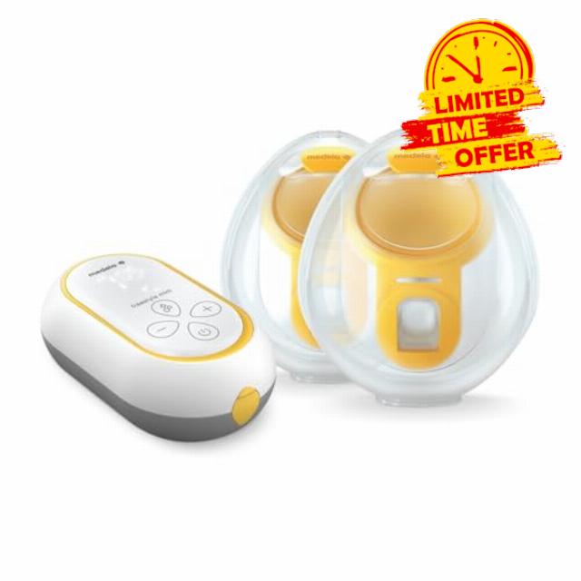 Medela Freestyle Mini Hands-Free Double Electric with Hands-Free Cups & Rechargable Battery.