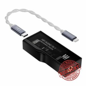 TRI TK1 Protable DAC Headphone Amplifier Dual CS43131 chips 32Bit/384kHz DSD256 Dongle DAC Headph AMP for Hi-Fi Audio with Type-C to Lightning Adapter Cable for 3.5mm /4.4mm Earphone jack