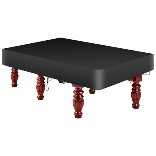 7 Feet Billiard Table Cover for Indoor & Outdoor - Black (92" LX 52" WX 8“H)