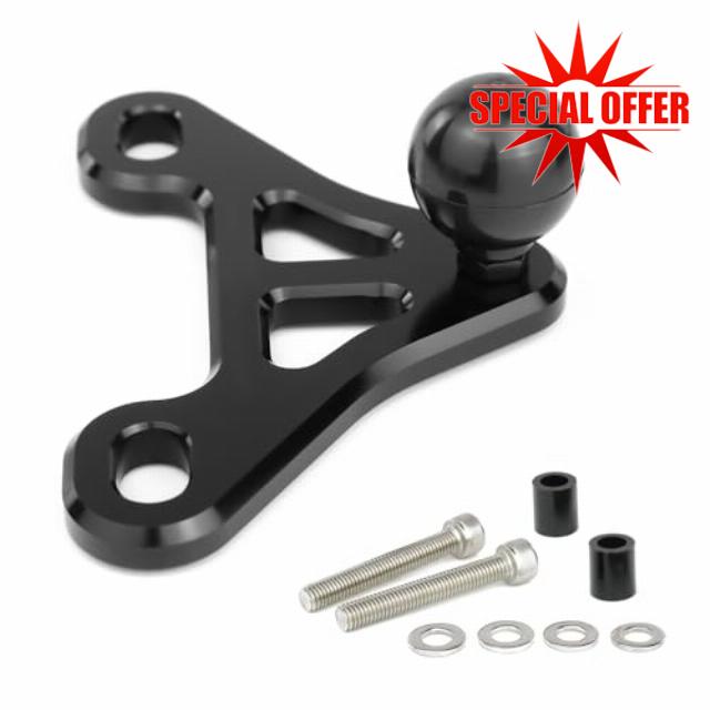 GPS Mount Bracket Compatible with Triumph Rocket 3 R & GT 2020-2024 Rocket 3 GT GPS Navigation Mounting Holder CNC Motorbike Navigator Mount with RAM Ball