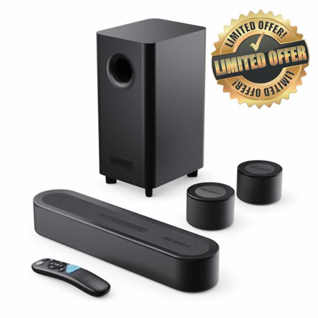 MAJORITY Bowfell Halo 5.1 Soundbar with Wired Subwoofer | Dolby Audio