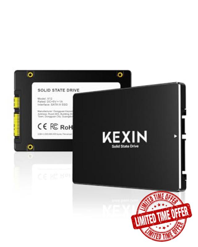 KEXIN 2.5" SATA III Internal SSD 128GB - Up to 450MB/s Read and 330MB/s Write Speed High Speed SSD for Laptop and Desktop PC