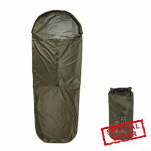 Lightweight For Camping Bivy Sack with Breathable 70D Ripstop Polyester and Waterproof Coating Heat Reflective Sleeping Bag for Outdoor Adventures and Survival
