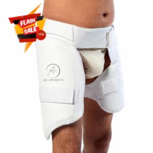 AI SPORTS Cricket Thigh Guard Set – Dual Hip & Thigh Protection Pads for Batting – Lightweight Shock-Absorbing Leg Guard with Adjustable Fi