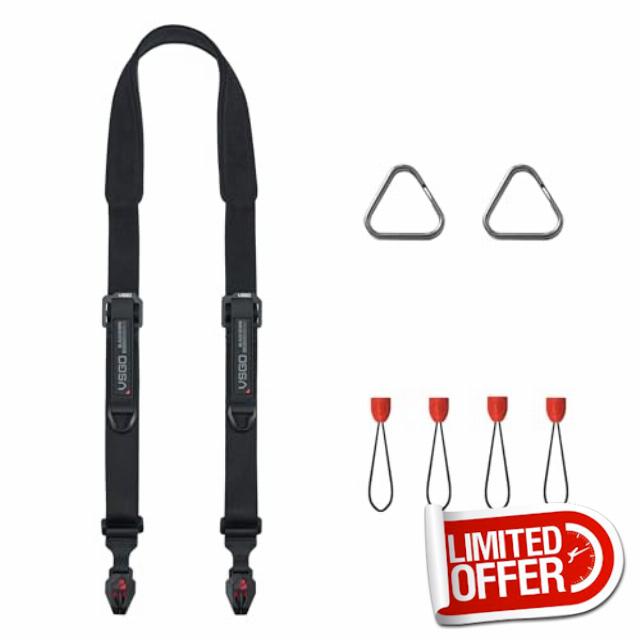 VSGO Black Snipe Pro Camera Shoulder Strap –– DSLR Camera Strap & Quick-Release Camera Harness