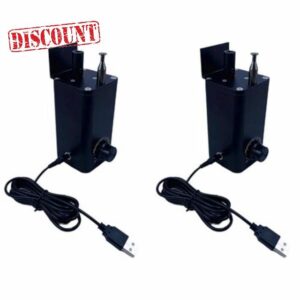 2X Barbecue Motor Portable Adjustable Speed High Torsion BBQ Grill with USB Cable for Camping Kitche