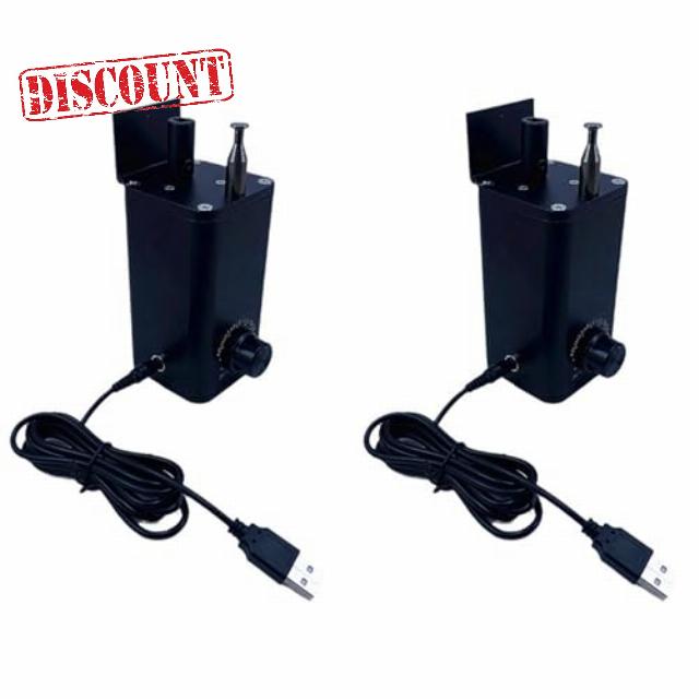 2X Barbecue Motor Portable Adjustable Speed High Torsion BBQ Grill with USB Cable for Camping Kitche