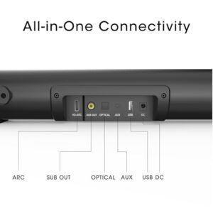 16 Inch HDMI ARC Sound Bar with Bluetooth 5.0