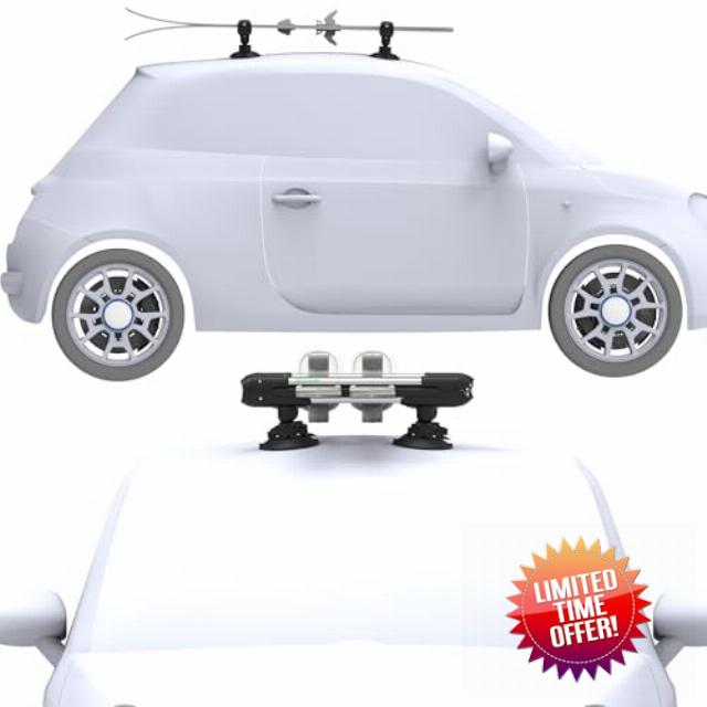 TreeFrog 365 Ski Snowboard Carrier Rack Suction Mounted Roof Rack Universal Fi