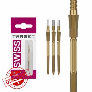 Target Darts Elysian Archetype 43 Swiss Point | 3 Pack Set of Tips | 30MM/35MM/42MM – Gold/Silver/Black | Change Dart Points