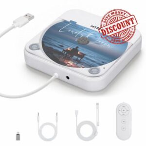 Portable CD Player for Car with USB & AUX