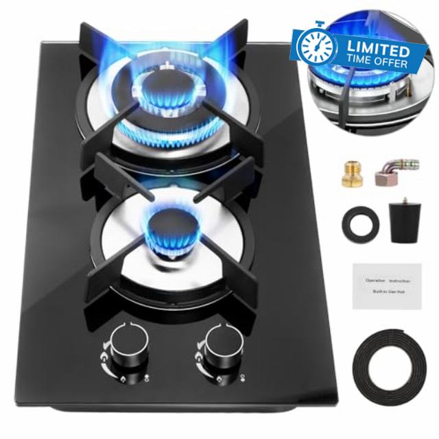 5050W Gas Hob 2 Burners