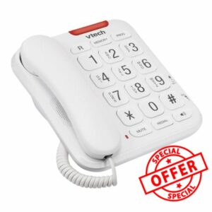 VTech CL1100 Corded Landline House Phone with Big Button