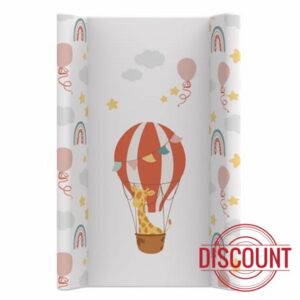 Kikido Changing Mat 50x70 - Hot Air Balloon - Anti-Roll Baby Changing Pad - Universal Mat with Safety Edges
