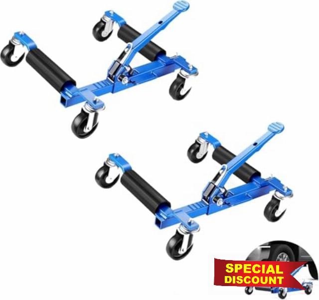 2 PCS Car Wheel Dolly with Tire Jack