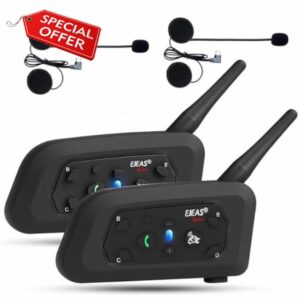 EJEAS V6 Pro+ Motorcycle Helmet Bluetooth 5.1 Intercom Headset