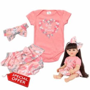 24 Inch Girls Summer Clothes Reborn Doll with Cute Skirt for 22-24 Inch Reborn Doll