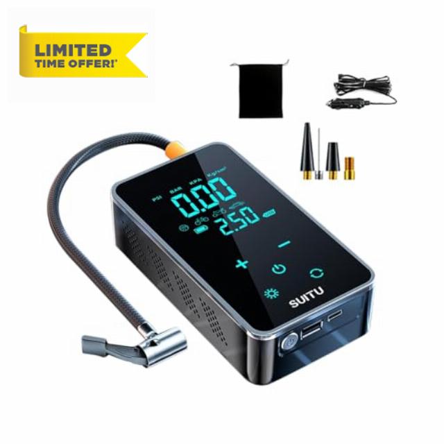 Tire Pump Charging Stop Corded Digital Display 7.4V Car Tire Inflatable Pump
