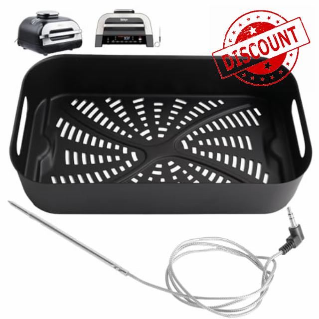 Foodi XL Grill Combo Crisper Basket & Meat Probe Kit for Ninja FG551/FG550 Foodi XL Grill