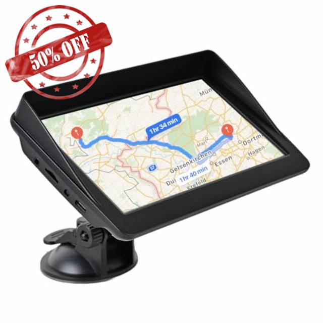7Inch Sat Nav for Cars & Trucks HD touch screen with UK & Europe maps
