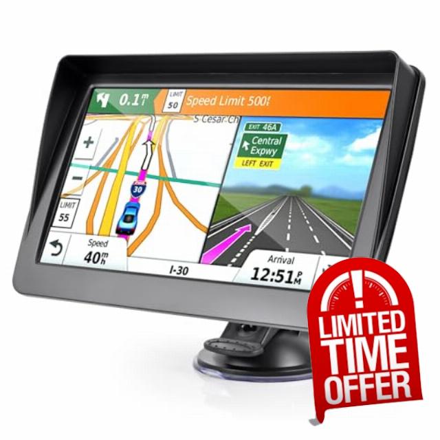 7Inch Sat Nav for Cars & Trucks HD touch screen with UK & Europe maps