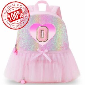 RHCPFOVR Initial Dance Bag for Girls 4-6 - Kids Cute Ballet Bags Personalized Letter Girls Gifts Letter PinkA