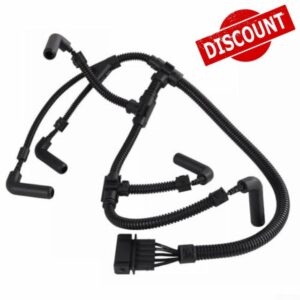 Glow Wiring Harness for Transporter T4 (1995-2004) - OEM 074972095B Replacement - Black Plastic Connecto