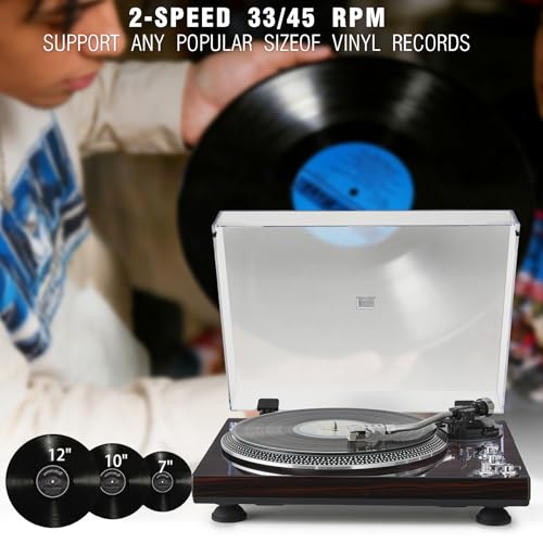 Bluetooth Turntable with Magnetic Cartridge