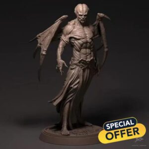 1/24 75mm Resin Figure Assembled Model Kit Fantasy Hobby Miniature Marcus Vampire Diorama Toy Unassembled and Unpainted