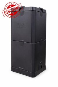 200L Aerobin Insulated Hot Compost Bin for Garden and Kitchen Waste Outdoor Plastic Composter with Internal Aeration System No Turning Required Year Round Use Black Colou