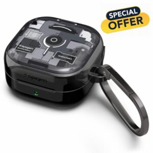 Spigen Ultra Hybrid Case Compatible with Samsung Galaxy Buds 4 Pro/Galaxy Buds 4 (2026) - ZeroOne Black
