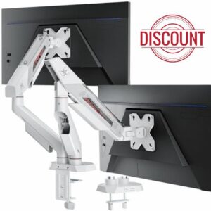 ARES WING Dual Monitor Arm for 17-35 Inch Flat Curved Ultrawide Screens Up to 26.5lbs