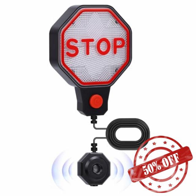 Ultrasonic Garage Parking Sensor Parking Assist Device Flashing Warning Indicator Light with Audible Alert Distance Measuring Stop Indicator for Home Garage Workshop Plug or Battery (Black)