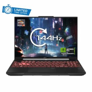 ASUS TUF Gaming A16 FA607NUQ Gaming Laptop | 15.6" Full HD 144Hz Screen | AMD Ryzen 7 170 | NVIDIA GeForce RTX 4050 | 16GB RAM | 512GB SSD | UK layout single-backlit keyboard | Windows 11