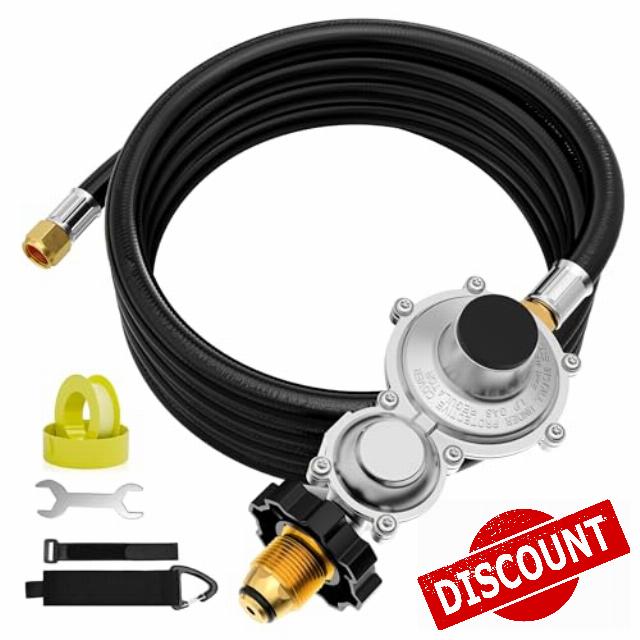 NUPICK 10FT Two Stage Propane Regulator with Hose