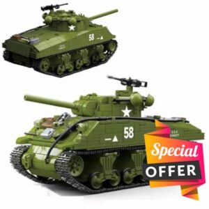 M4A3 Sherman Tank Building Set for Adults