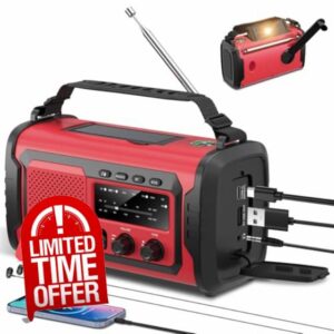 Portable AM/FM Radiowith27000mAhRechargeable Battery