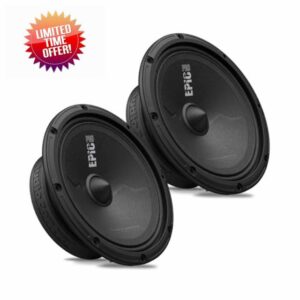 AudioControl EPICPRO6S 6.5" Slim Midrange Car Speakers (Pair) – 200 W RMS High-Output