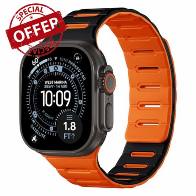 Bandletic Double Sided Reversible Strap Compatible with Apple Watch Strap 49mm 46mm 45mm 44mm 42mm