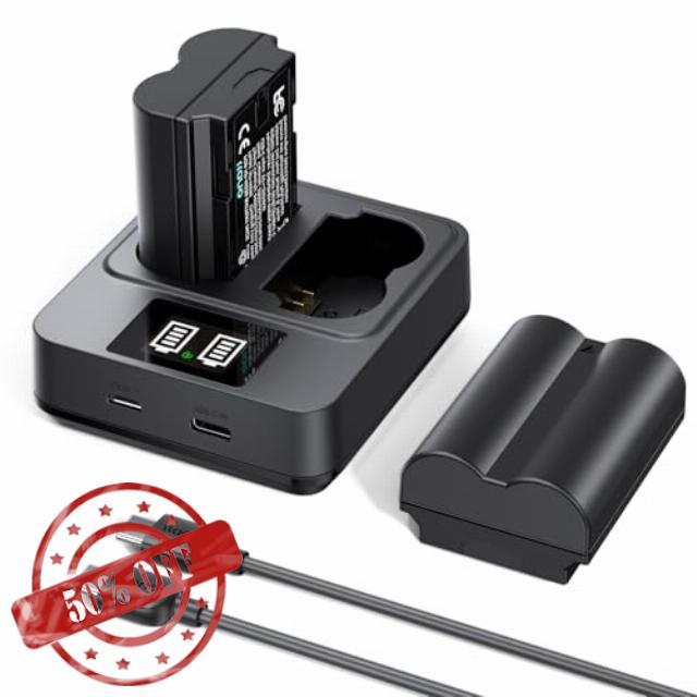 llano 2-Pack NP-W235 Batteries & 20W Fast Charger Set for Fujifilm X-T5